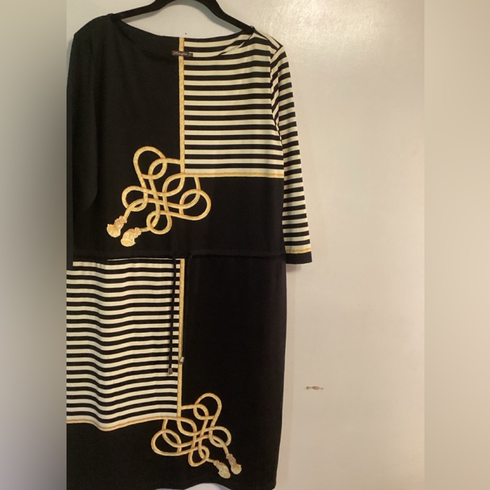 - J.McLaughlin sheath dress with drawstring tie at the waist Sz XL